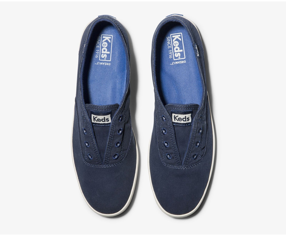 Slip Ons Keds Femme Bleu - Chillax Seasonal Washable - 850-TDMNEP